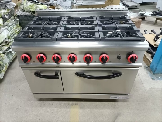 20.8kw Gas Range Kookapparatuur Met 4-brander Gasoven Zwaargewicht 153kg Gewichtscapaciteit