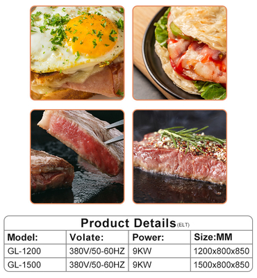Commerciële gas Japanse keuken teppanyaki kookapparatuur