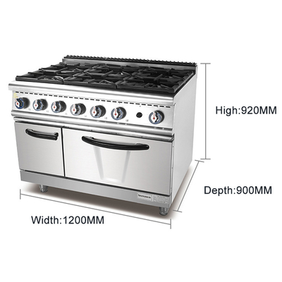 Capaciteit Gas commerciële kookapparatuur met precieze temperatuurregeling - GL-ZH-RA-6 model voor restaurant