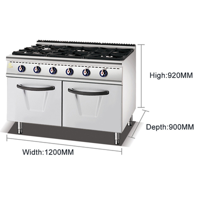 Gasklep LPG 43,8 kW NG 50,3 kW Commerciële kookmachine