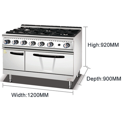 Commerciële gaskookapparatuur met precieze temperatuurregeling voor restaurantkeuken