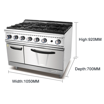 Commerciële gaskookapparatuur met precieze temperatuurregeling voor restaurantkeuken