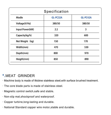320 kg per uur Productie-output Restaurant Kookapparatuur voor restaurant 80×47×85