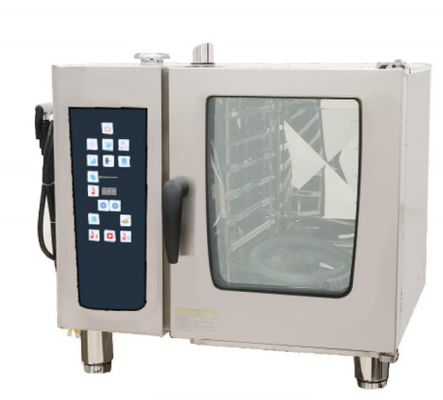67 mm zilveren ruwstaal combi stoomoovens Rooster / stoom 25-250°C Temperatuurregeling