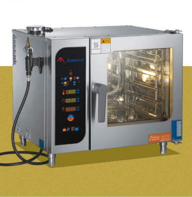 67 mm zilveren ruwstaal combi stoomoovens Rooster / stoom 25-250°C Temperatuurregeling