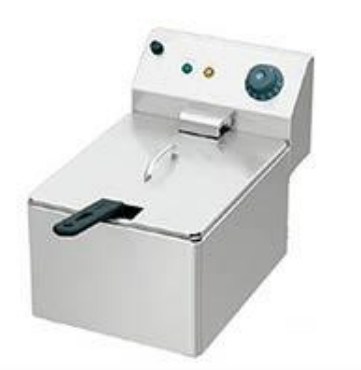Eén tank roestvrijstalen friteuse voor restaurant koken bij 220-240v temp werking