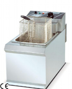 Rustvrij staal 1 Tank Fryer Restaurant kookapparatuur met mechanisch bedieningspaneel voor nauwkeurig frituren