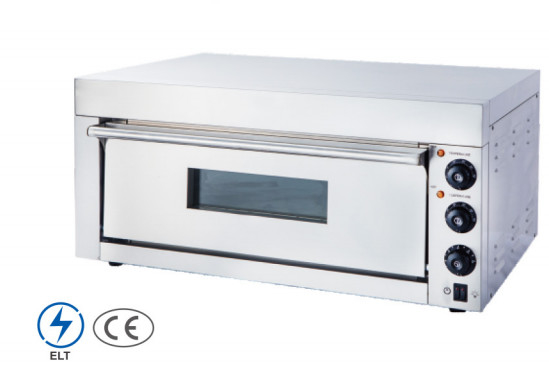 Commerciële pizzaoven van roestvrij staal met precieze temperatuurregeling voor het bakken van pizza