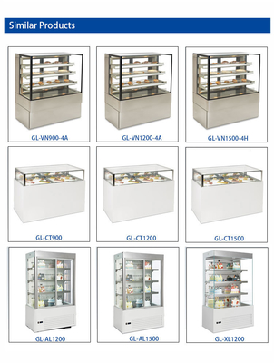 1650W Italiaanse pan 18pcs Geventileerde industriële koelinstallatie voor gelato-ijs display