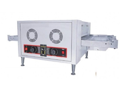 Roestvrij staal transportband pizzaoven Mechanische bedieningspaneel 50-400°C Temperatuur voor het bakken van pizza