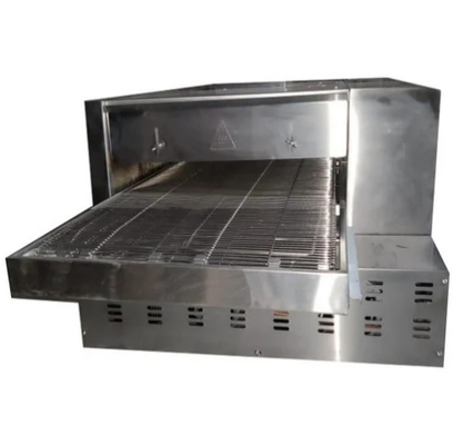 Roestvrij staal transportband pizzaoven Mechanische bedieningspaneel 50-400°C Temperatuur voor het bakken van pizza