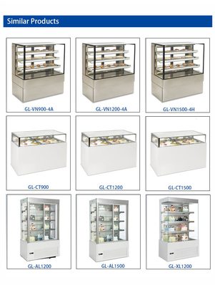 Krachtige 1650W omgekeerde cyclus ontdooiing koelingseenheid voor Gelato IJsroom Showcase met geventileerde koeling
