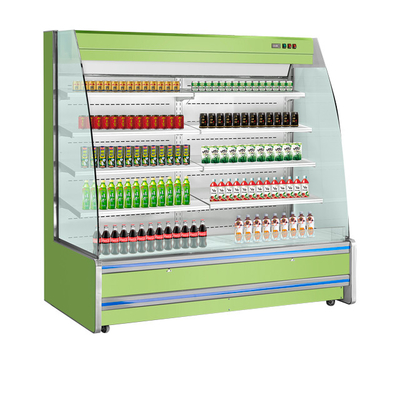 Commerciële roestvrijstalen drankvertoonkoeler 1300L Volume 220-240v Spanning 0~10 Temperatuur