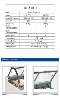 Reverse Cycle Ontdooiing Geventileerde koelinstallatie 220-240V/1PH/50HZ met 18 Italiaanse pannen