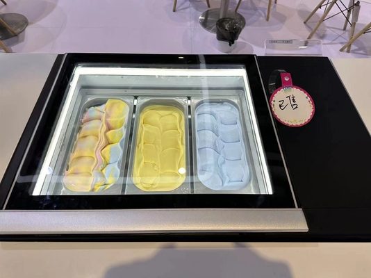 Smart Gelato Ice Cream Showcase 200W Koelinstallatie 44KG N.W. -16.C tot -18.C Temperatuur 220-240V
