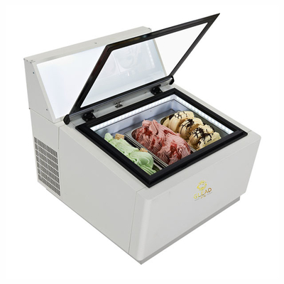 Smart Gelato Ice Cream Showcase 200W Koelinstallatie 44KG N.W. -16.C tot -18.C Temperatuur 220-240V