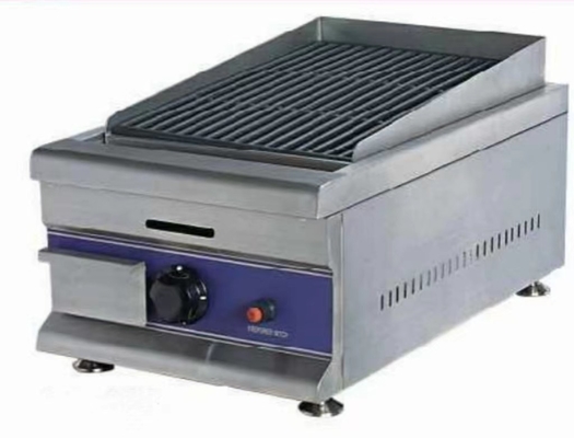 220V-240V ijzeren lava rots grill met zilver en wit digitaal bedieningspaneel