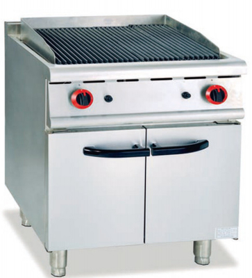 220V-240V ijzeren lava rots grill met zilver en wit digitaal bedieningspaneel