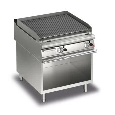 Zilver en wit 220V-240V ijzeren lava rock grill digitaal bedieningspaneel Temperatuur 500 tot 700 graden