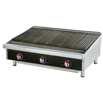 Zilver en wit 220V-240V ijzeren lava rock grill digitaal bedieningspaneel Temperatuur 500 tot 700 graden