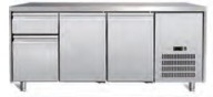 3 deuren Werktafel Koelmachine Koelmachine Temperatuur 2-8C Industriële koelopslagoplossing