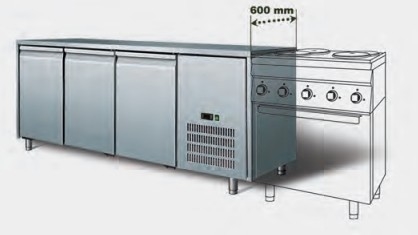 SS304 Luchtgekoelde industriële koelapparatuur voor temperatuurregeling GN1/1