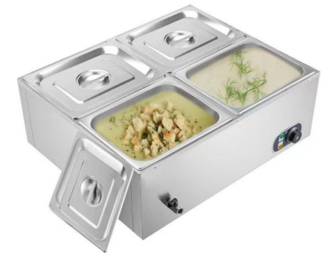 Elektrische zilveren badkamer voor restaurant koken Temperatuurschema 0 °C tot 100 °C