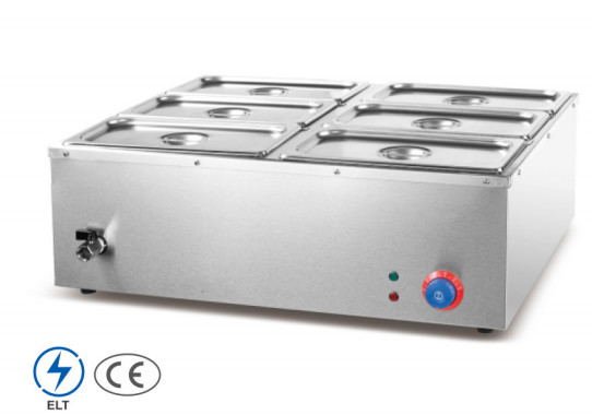 Elektrische soepverwarmingsapparatuur Roestvrij staal soeppotverwarmer voor restaurants Temperatuurbereik 0°C-100°C.