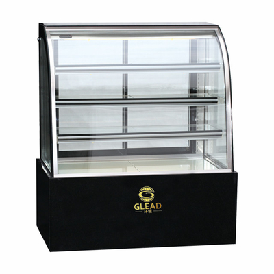 Efficiëntie Industriële luchtgekoelde koelinstallatie 415L Cake Showcase Temperatuurbereik 2~8°C