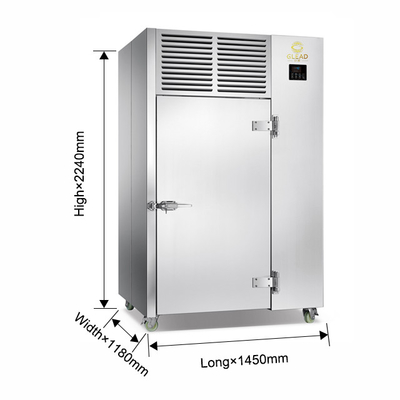 Industriële blastchillers/vrieskasten 2700W met 15 bakken Temperatuurbereik 3~40°C