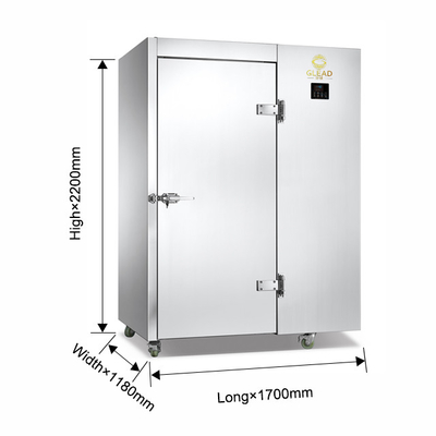 2N 220-240V Blast Chiller & Freezer Cabinets 2700W luchtgekoelde eenheid voor 3~40.C temperatuurregeling