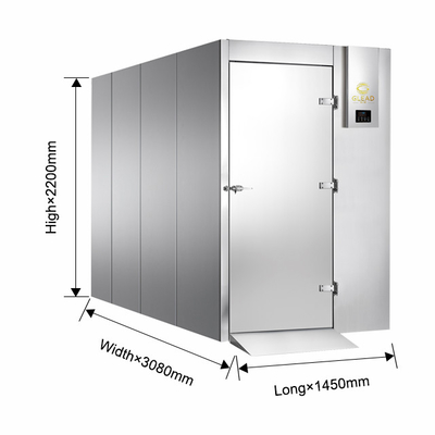 Industriële chillers/vrieskasten 2700W Vermogen Luchtgekoelde apparatuur voor een capaciteit van 15 bakken