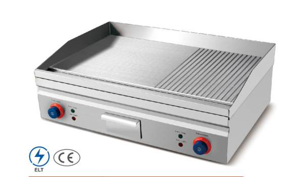 Elektrische roestvrijstalen grill voor het koken in restaurants Temperatuurbereik 0 °C tot 100 °C