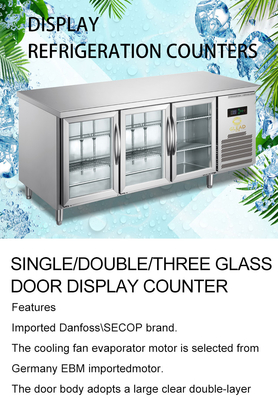 Luchtgekoelde koelinrichting voor nauwkeurige temperatuurregeling - Ss304 Double Glass Door Refrigerator
