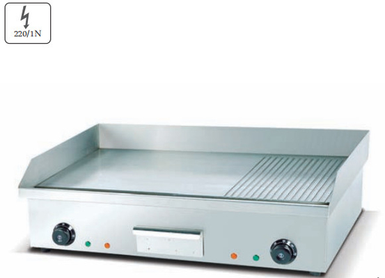 Elektrische grill voor het koken van verschillende voedingsmiddelen bij een temperatuur van 0,0 tot 100 °C