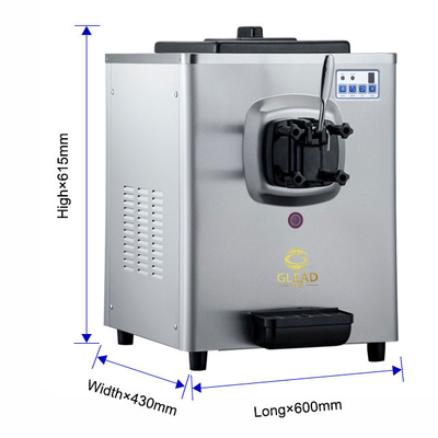 1.6L vriesbak zachte ijsmachine met 5L Hopper 220-240V Spanning 100-150 kopjes per uur
