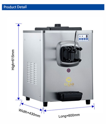 1.6L vriesbak zachte ijsmachine met 5L Hopper 220-240V Spanning 100-150 kopjes per uur