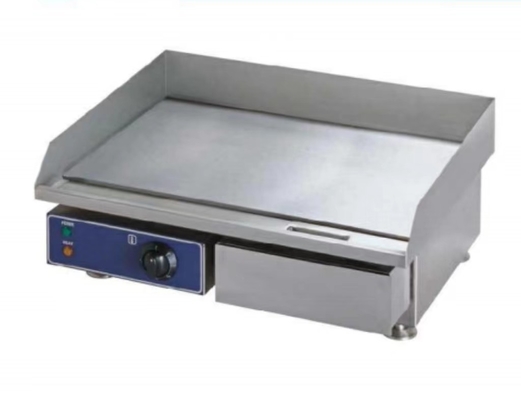 Commerciële roestvrijstalen elektrische grill met een breed temperatuurbereik voor culinaire veelzijdigheid