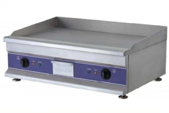 Silver Electric Restaurant Griddle roestvrijstalen grill met precieze temperatuurregeling