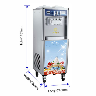 Commerciële ijsmachine 2.6kW R22/R404A koelmiddelen 2x1.8L2x2.1L Capaciteit 330-420 kopjes/uur