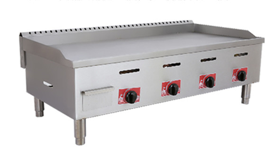 Gasrestaurant Griddle roestvrij staal zilveren kookapparatuur met een temperatuurbereik van 0,00 oC tot 100 oC