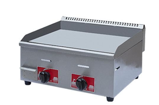 Gasrestaurant Griddle roestvrij staal zilveren kookapparatuur met een temperatuurbereik van 0,00 oC tot 100 oC