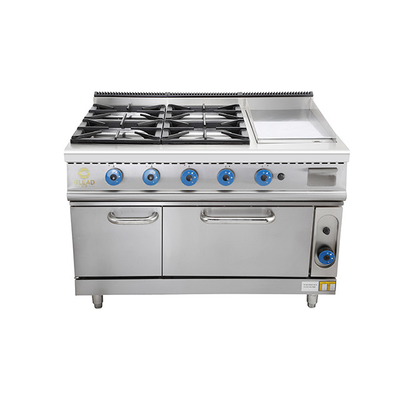 Professionele commerciële gaskachel met oven SS304 Constructie LPG / aardgas
