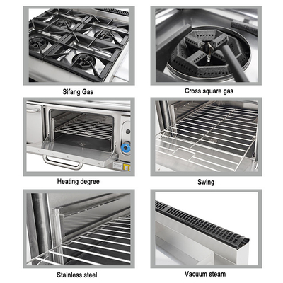 150 kg zware gaskachel grill set voor commerciële keukens