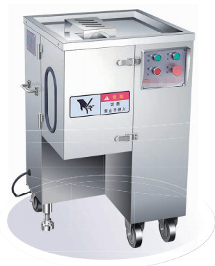 Elektrische 0,75 kW roestvrijstalen vleesverwerkingsmachine Afneembare messet 3,5-5mm snijmachine