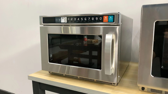Zwart/wit 25L elektrische magnetron met membraan touch control roestvrij staal interieur
