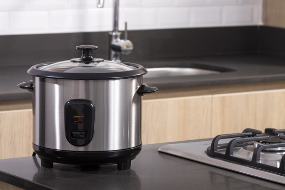 220V ijzeren rijstkoker met mechanisch bedieningspaneel 25L capaciteit Kook de rijst bij 0-100°C