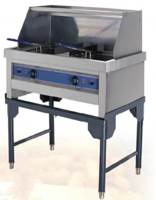 Silver Electric Restaurant Fryer 0-300.C Temperatuurregeling voor professionele koken