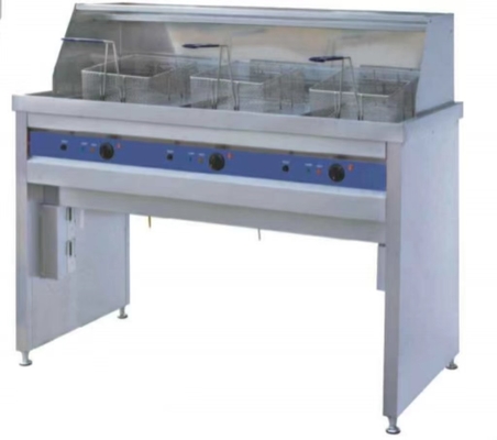 Silver Electric Restaurant Fryer 0-300.C Temperatuurregeling voor professionele koken