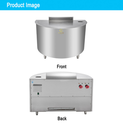 Japanse gasboog teppanyaki-machine van roestvrij staal SS304 voor commerciële kookapparatuur